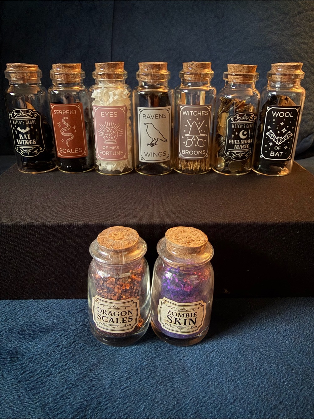 Target Bullseye Playground Halloween Mini Glass Potion Bottles Set Witch Decor